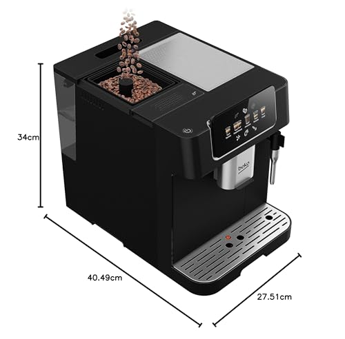 Beko Bean to Cup Coffee Espresso Machine CaffeExperto CEG7304X | Milk Jug | Colour Touch Screen Panel | 19 Bar Pressure, 2 Coffee Nozzles | Fully Automatic, Silver
