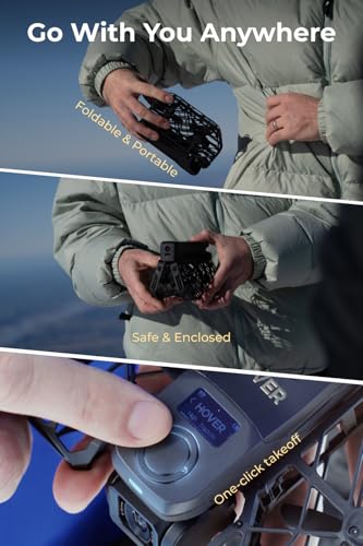 HOVERAir X1 PROMAX 8K Action Flying Camera, Foldable Drone with Camera with 26Mph Follow Speed, 10+ Fully Automatic Flight Modes, Fly Anywhere with OmniTerrain, SmoothCapture 2.0(Skiing Combo)