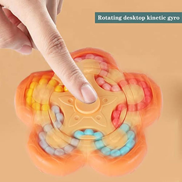 jiuhao Magic Bean Rotating Cube Toy,Fidget Toy Spinner Ball Sorting Game Puzzle Brain Training Handheld Spinning Decompression Toy,Jigsaw Bean Toy Gifts for Kids,Teens,Adults Rotating Finger Cube Toy