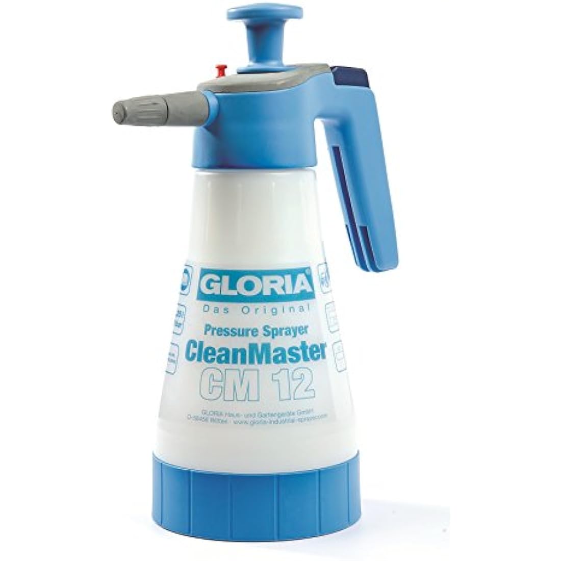 Gloria "CleanMaster CM12" Hand-Operated Sprayer, White/Blue, 1.25 Litre