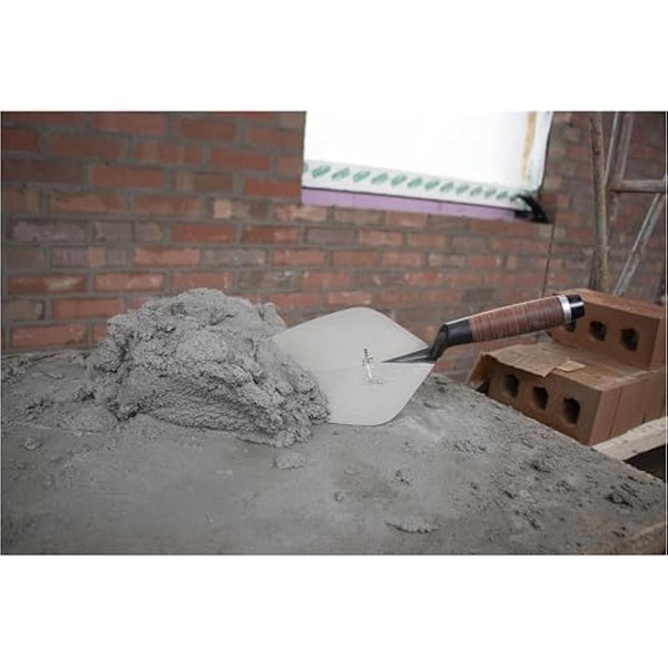 Marshalltown 34L11 Brick Trowel 11in - Leather Handle, Brown