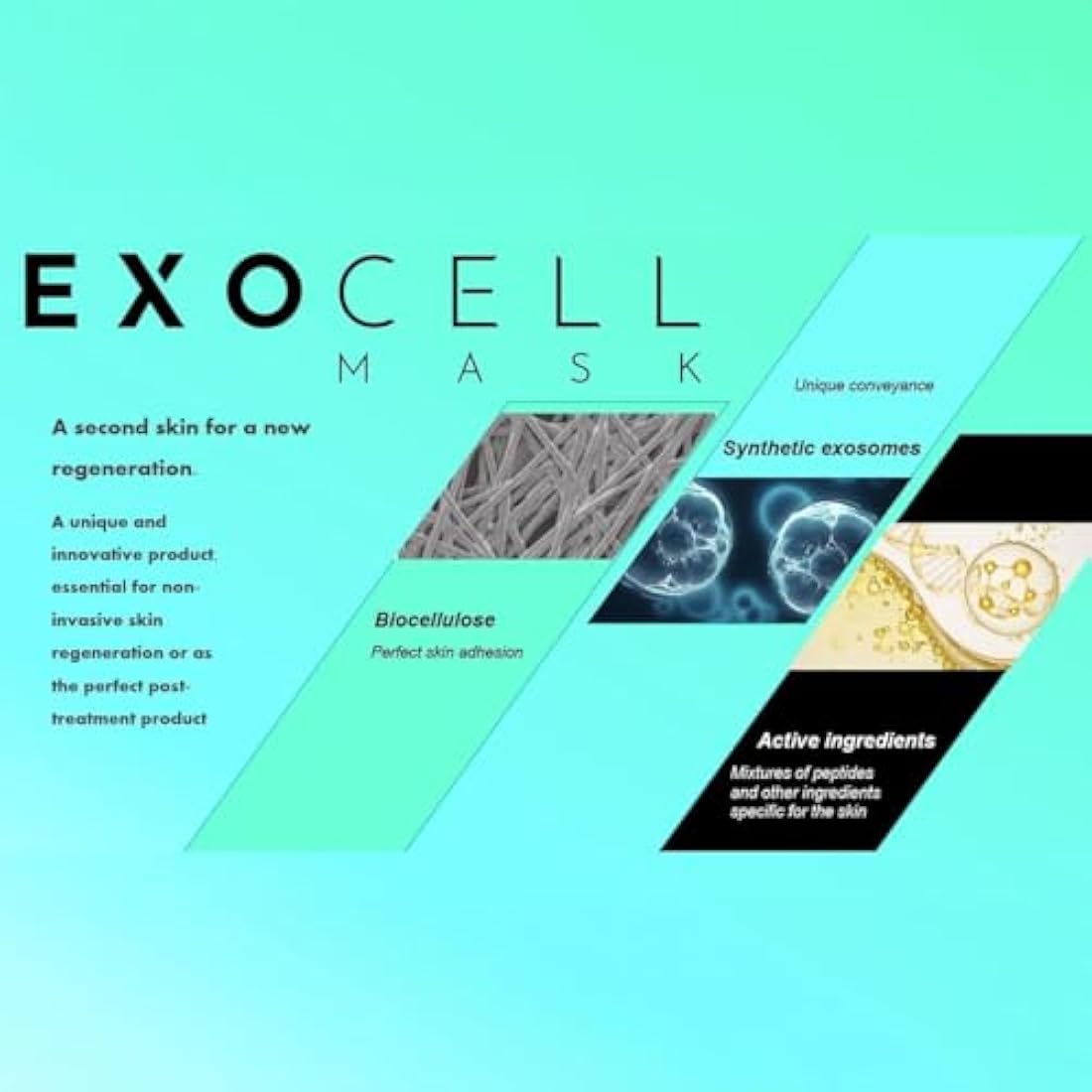 EXOCELL MASK, Cutting-Edge Skincare Solution with Deeply Hydrating Anti-Ageing & Antioxidant Technology, Hyaluronic Acid, Peptides, Synthetic Exosomes. Plumps, Lifts, Soothes Skin | 5 Masks (Full Set)