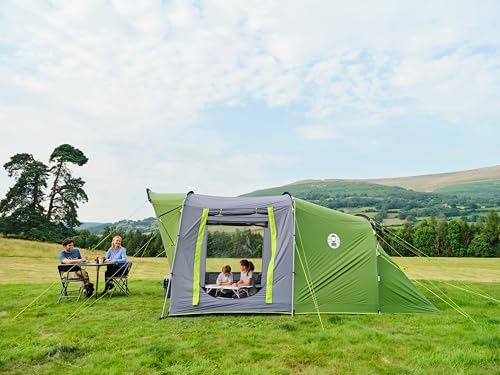 Coleman Oak Canyon 4 BlackOut Tent | 4 Man Family Tunnel Tent with 2 Special Darkened Bedrooms and Living area | 4 Person Camping Tent | 4500mm Waterproof | Sewn-in Groundsheet
