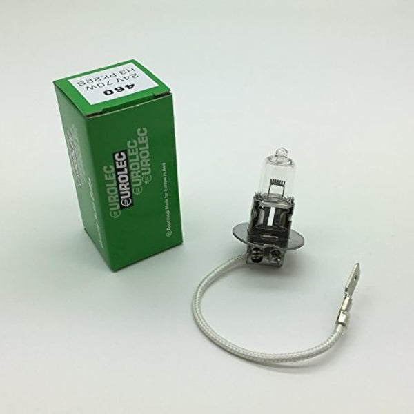 10 x Eurolec H3 460 24v 70w PK22S Halogen Fog Headlight Headlamp Truck Lorry Bulb