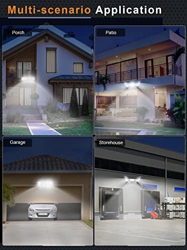 Ankishi 300W Flood Lights Outdoor, 30000LM Super Bright Security Lights, IP65 Waterproof Outside Lights, 6500K Daylight White Mains Powered Floodlight for Garden Warehouse