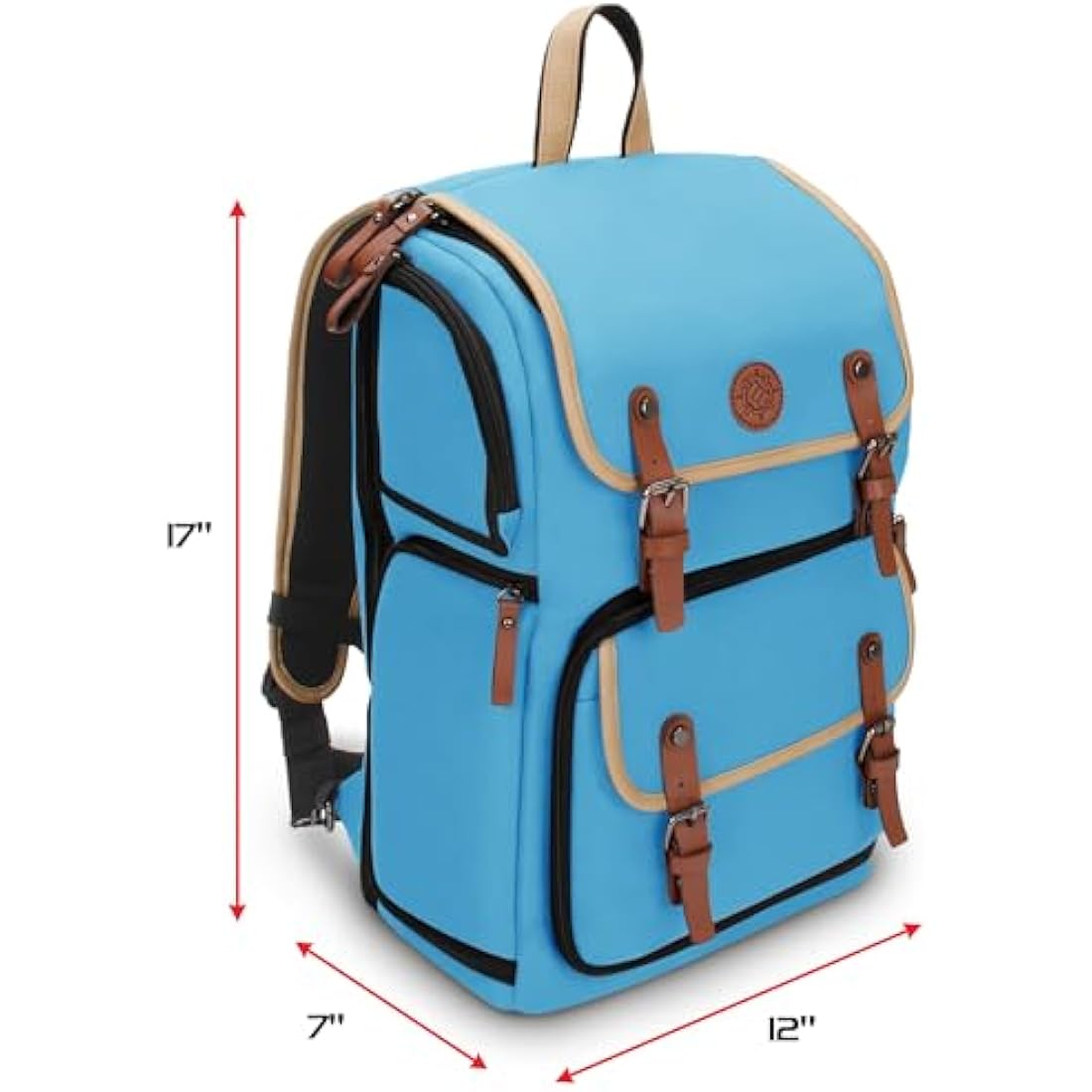 ENHANCE Designer Edition Trading Card Backpack - MTG Deck Bag Card Binder Space, TCG Deck Box Storage, Playmat Holder - Compatible with Magic the Gathering, Pokemon, Lorcana (Canvas Look - Blue)