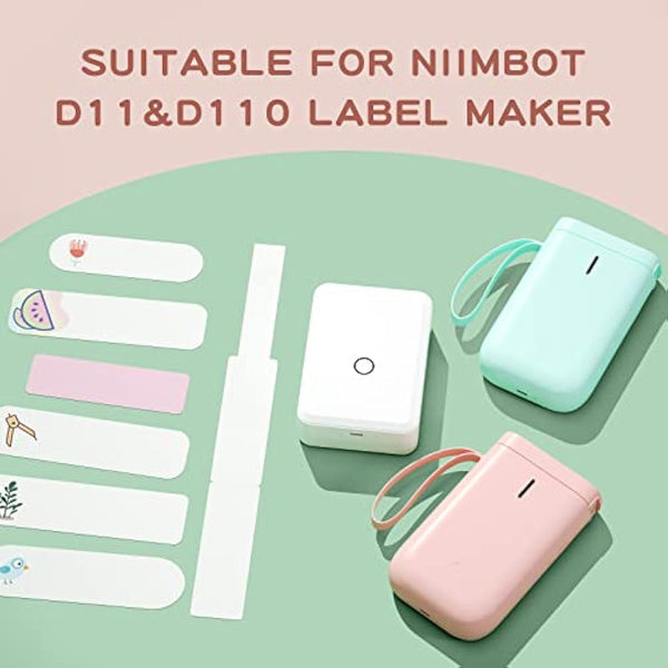 NIIMBOT Thermal Label Maker Paper 0.59"×1.18" White Stickers Waterproof Tear-Resistant Replacement for D11/D110/D101 Label Printer Office&Home 210 Labels/Roll (15×30mm)