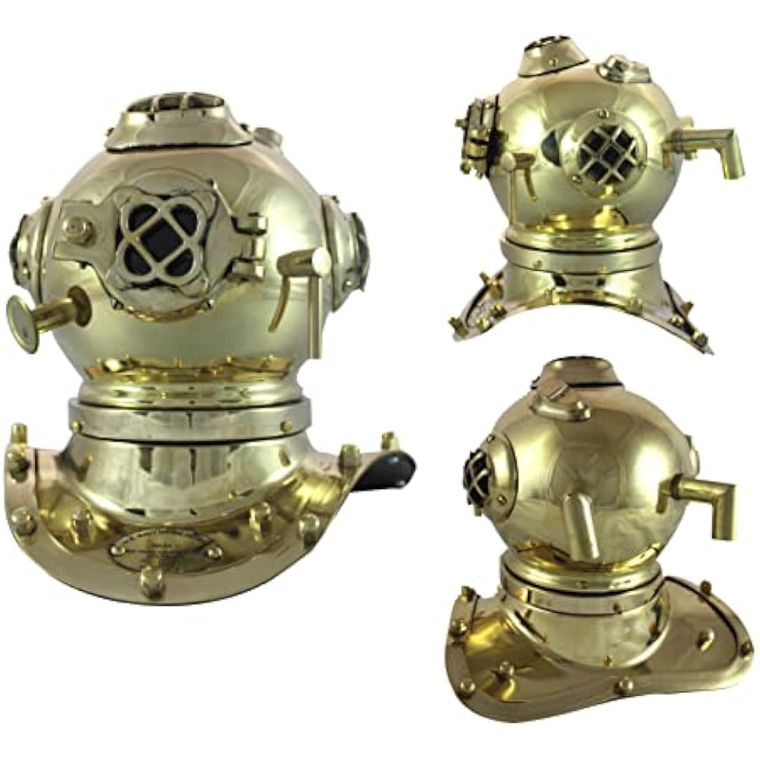 Antique Marine Mini Diving Helmet Replica Mark Us Navy Nautical Copper Finish