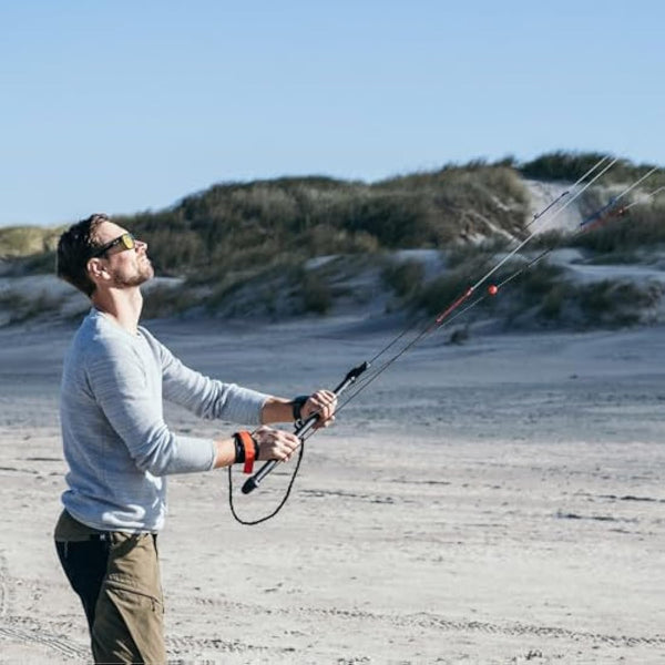 Skymonkey Windtrainer Parafoil Kite 4-String Stunt-Kite (incl. Training Bar) Ready 2 Fly (230 cm / 330 cm Wingspan)