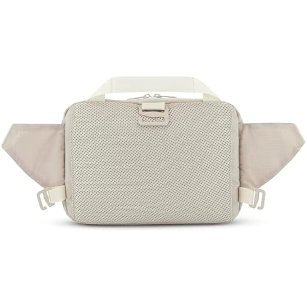 Johnny Urban Bum Bag Beige - Travis - Large Waist Bag for Travel Hiking Outdoor - Breathable Airmesh & Adjustable Strap - Many Pockets with Zippers - Accessory Add On for Backpack