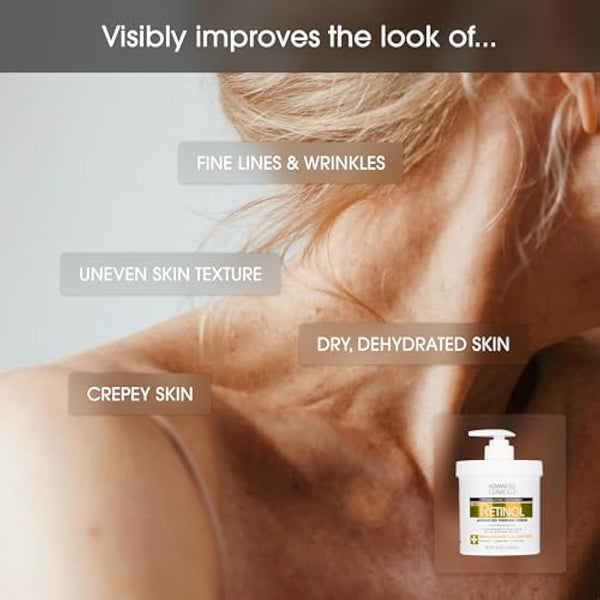 Advanced Clinicals Retinol Cream and Collagen Cream Skin Care set. Value anti-aging set for wrinkles, fine lines, firming skin. 16oz Spa size are great for face cream and body moisturizer.