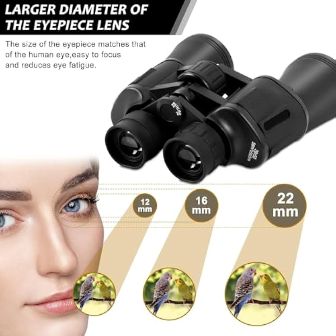 20x50 Binoculars for Adults High Power,Compact HD Professional Waterproof Binoculars with BAK4 Prism and FMC Lens,Portable Telescope for Bird Watching,Hiking, Travelling, Hunting, Concerts,Football