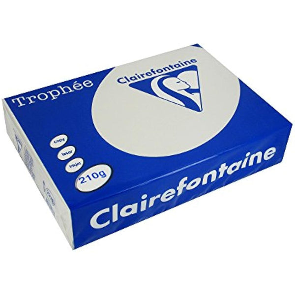 Clairefontaine 2226C Trophee Printer Paper/Copier Paper Intense Colours DIN A4 210 g 250 Sheets Steel Grey 1 Ream