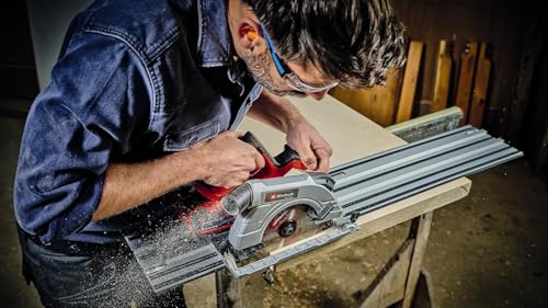 Einhell Circular saw accessory Aluminium guide rail 2x1000 mm (compatible with plunge saw & Einhell Expert handheld circular saw, precise and straight cuts, gripper strips for a non-slip underside)