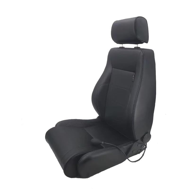 Sport seat 'Retro II' - Black - Dual-side reclinable back-rest - incl. slides