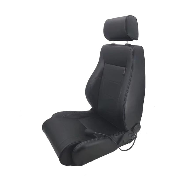 Sport seat 'Retro II' - Black - Dual-side reclinable back-rest - incl. slides