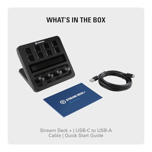 Elgato Stream Deck + White, Audio Mixer, Production Console and Studio Controller for Content Creators, Streaming, Gaming, with customizable touch strip dials and LCD keys, works with Mac and PC