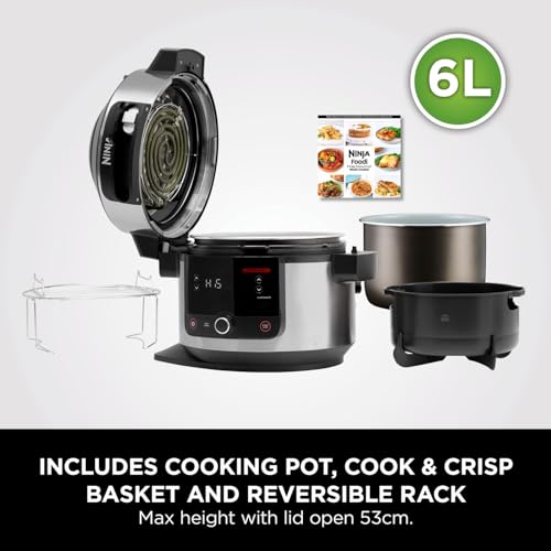 Ninja Foodi MAX 14-in-1 SmartLid Multi Cooker, 7.5L Electric Pressure Cooker & Air Fryer, Combi-Steam, Slow Cook, Bake, Grill, Copper/Black Amazon Exclusive OL650UKCP