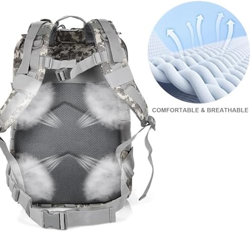 aiGear 45L Military Tactical Backpack | Lightweight Backpack Hiking Daypack | Rucksack with Molle System | for Outdoor Sports Trekking Hiking Travel Camping