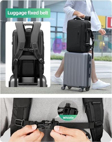 MARK RYDEN 23L/40L Professional Travel Backpack Expandable Weekend Bag Lightweight Flight Approved with USB Charging Port for Laptop 17.3