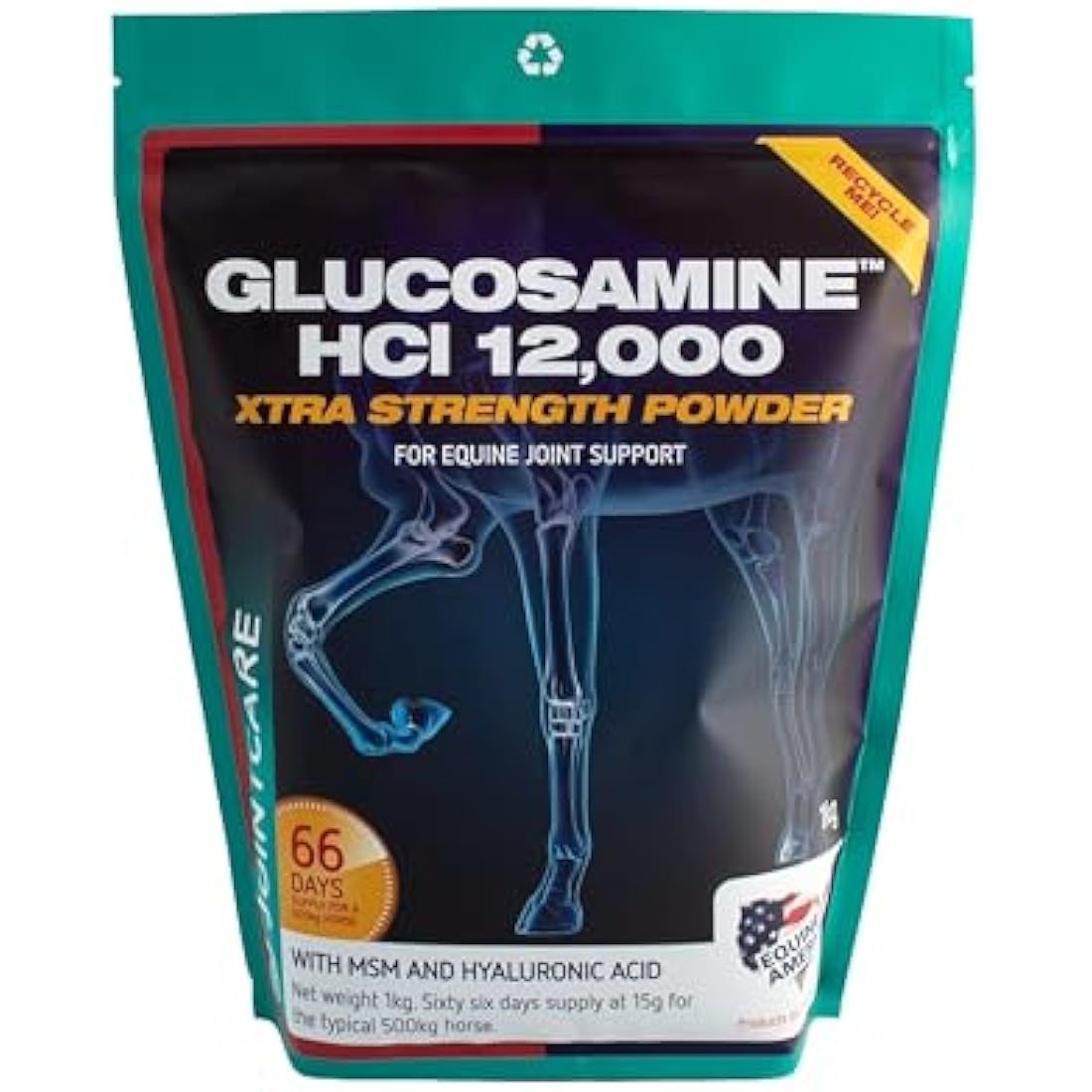 Equine America Glucosamine HCI 12000 | Premium Ready To Use Horse & Pony Supplement | Support For Joints & Mobility | 1kg