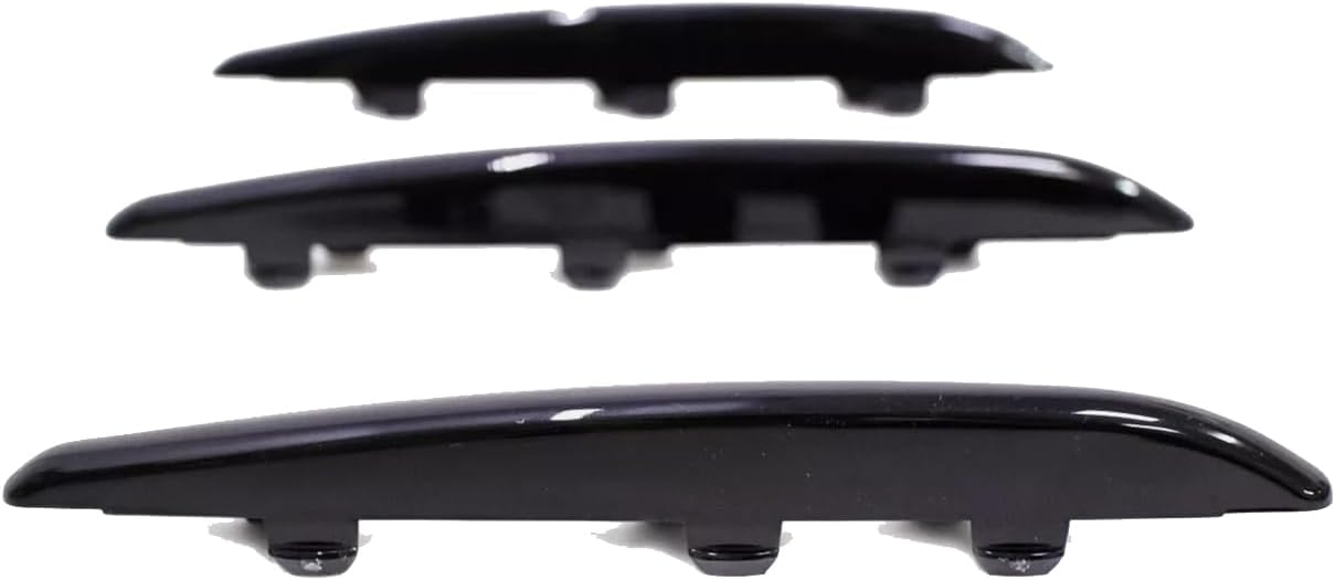 GAZOZ PERFORMANCE Black 6Pcs Hood Molding Grill Grille Vent Cover For 2004-2011 Benz R171 SLK | Completely Overlays Original Hood Vent