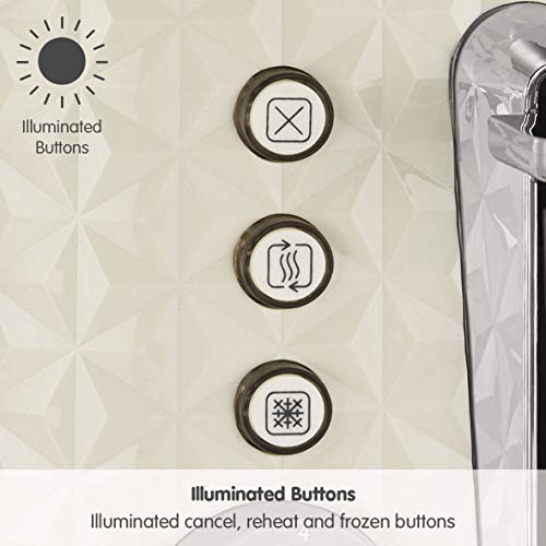 Morphy Richards Vector 4 Slice Toaster, High Gloss Geometric Design, Defrost and Reheat, Variable Width Slots, Removeable Crumb Tray,Cream, 248132