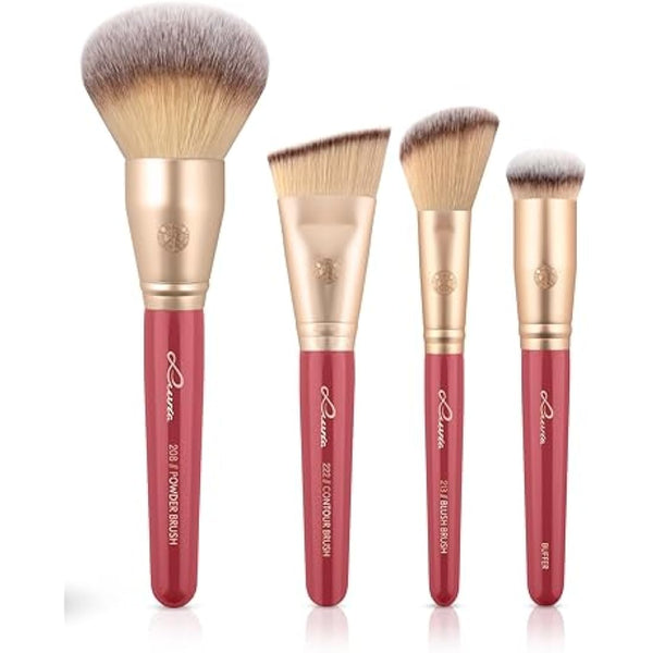 Luvia 14-Piece Makeup Brush Set - Vegan Cosmetic Brush Set with XL Powder Brush, Sponge & Blender - Ideal for Beginners & Professionals - High-Quality Makeup Brushes for Perfect Makeup