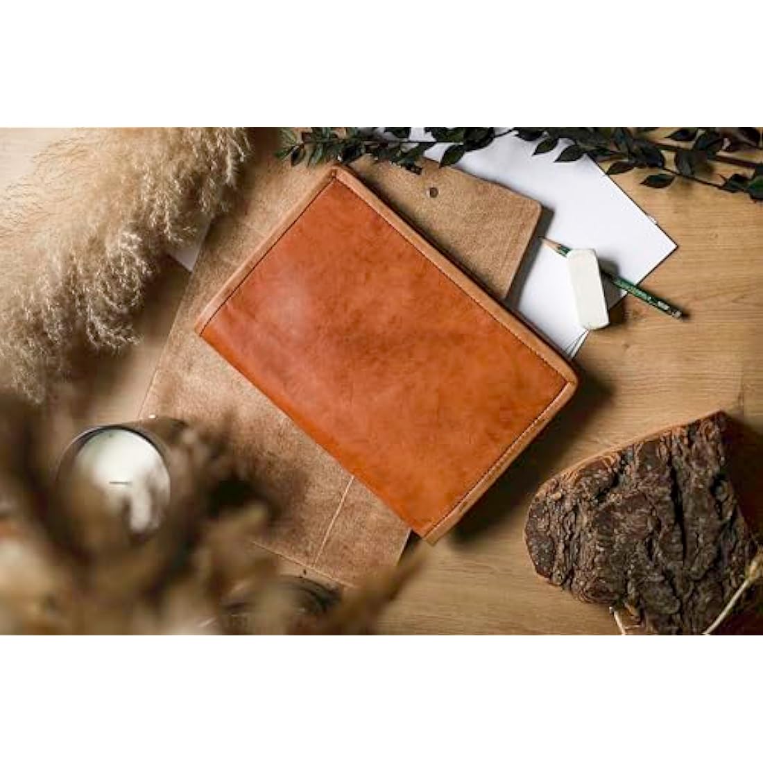 Gusti Leder Nature Becky Genuine Leather Wrapper Book Handmade Cover Folder A5 File Portfolio Vintage P4