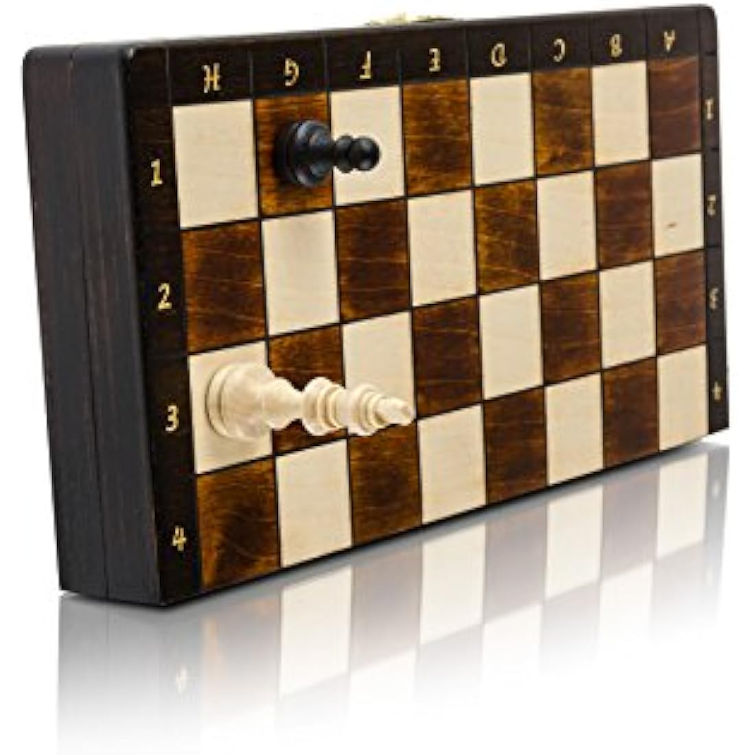Master of Chess Magnetic Wooden Chess Set with Pieces 28 cm / 11 in - Handmade Foldable Travel Chess Set - Small Chess Set for Children and Adults