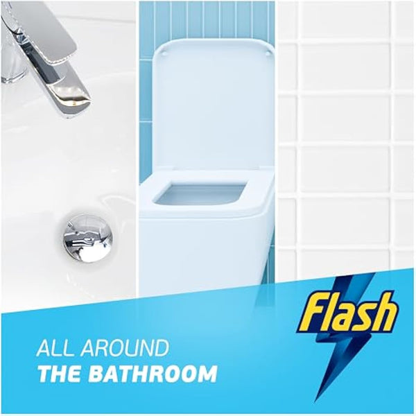 Flash Bathroom Cleaner Spray, 8 Litres (800 ml x 10), Bathroom Cleaning, Limescale Remover & Long Lasting Shine With Febreze Freshness, Bath Cleaner