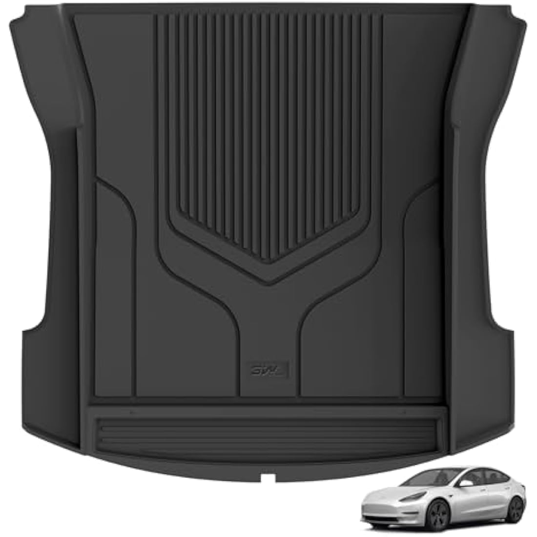 3W Car Boot Liner Custom Fit Tesla Model 3 2017-2023,TPE Trunk Mat Protector for Dog Pet,All Weater Waterproof Non-slip,UKCA Quality Certification,Car Accessories,Black