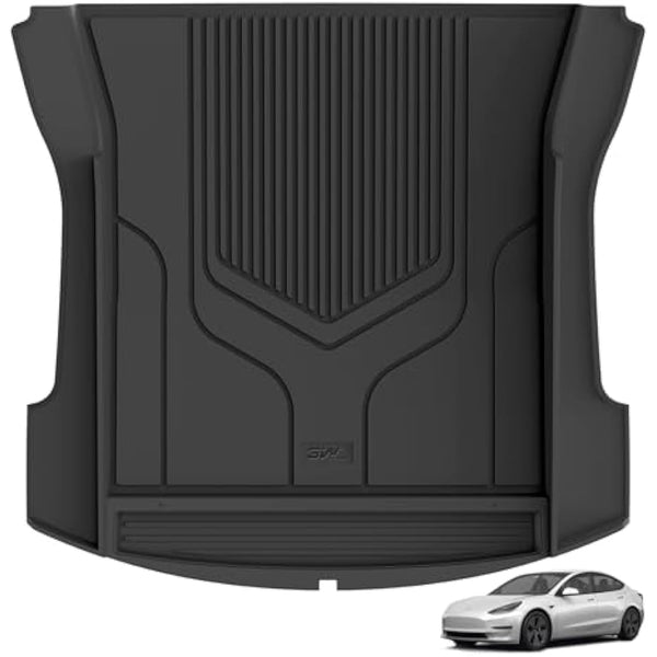 3W Car Boot Liner Custom Fit Tesla Model 3 2017-2023,TPE Trunk Mat Protector for Dog Pet,All Weater Waterproof Non-slip,UKCA Quality Certification,Car Accessories,Black