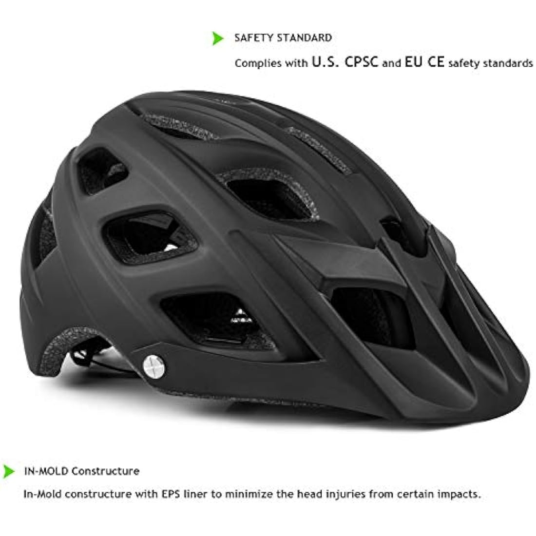 Exclusky Mountain Bike Helmet, MTB Helmet Adult Lightweight Breathable Mens Bike Helmet Cycling Mountain & Road Bicycle Helmets for Men Women