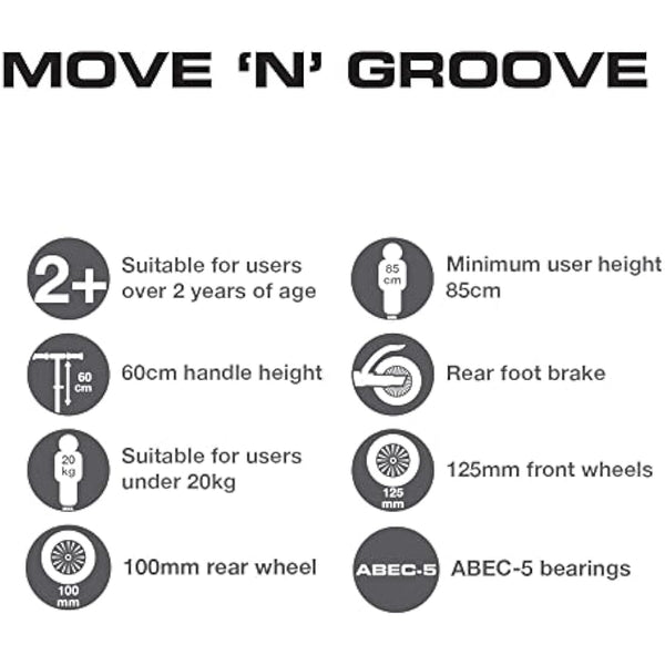 EVO Pink Move & Groove Scooter | Kids 3-Wheel Scooter Perfect For Boys & Girls