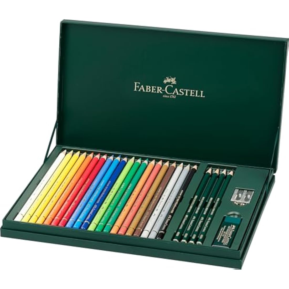 Faber-Castell Art & Graphic Polychromos Colour Pencil, Gift Set, Mixed MediaMulticoloured, Polychromos Gift Set, For Art, Craft, Drawing, Sketching, Home, School, University, Colouring