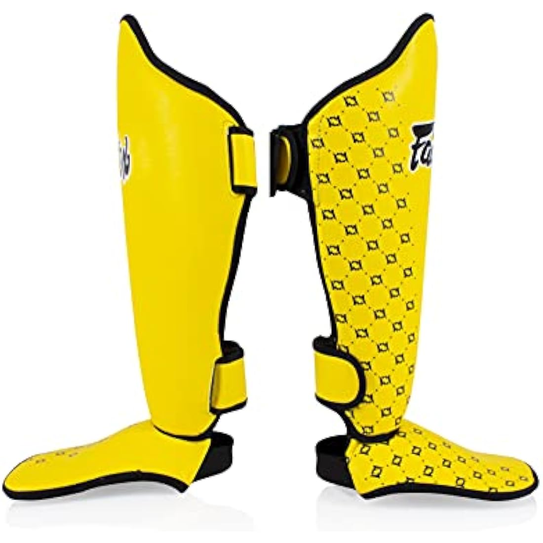 Fairtex Competition Muay Thai Shin Guards, SP5 - Black, Blue, Yellow