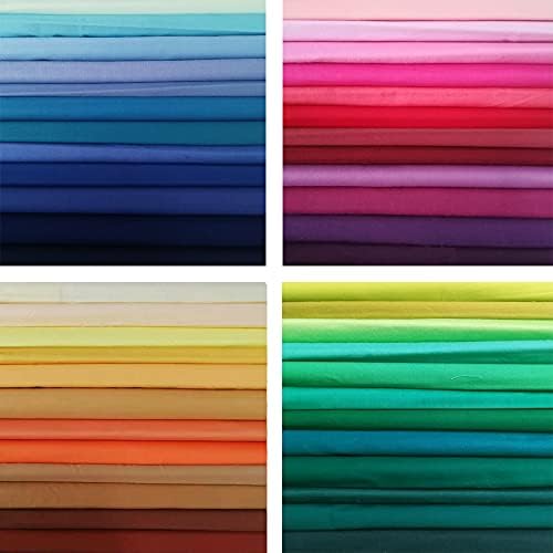 50 PCS 12" x 12" Precut Multi-Colors Cotton Fabric Squares Fabric Bundles for Sewing & Quilting Beginners