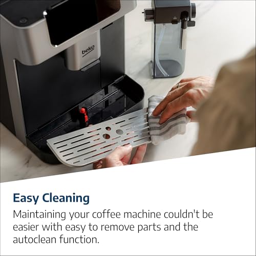 Beko Bean to Cup Coffee Espresso Machine CaffeExperto CEG7304X | Milk Jug | Colour Touch Screen Panel | 19 Bar Pressure, 2 Coffee Nozzles | Fully Automatic, Silver