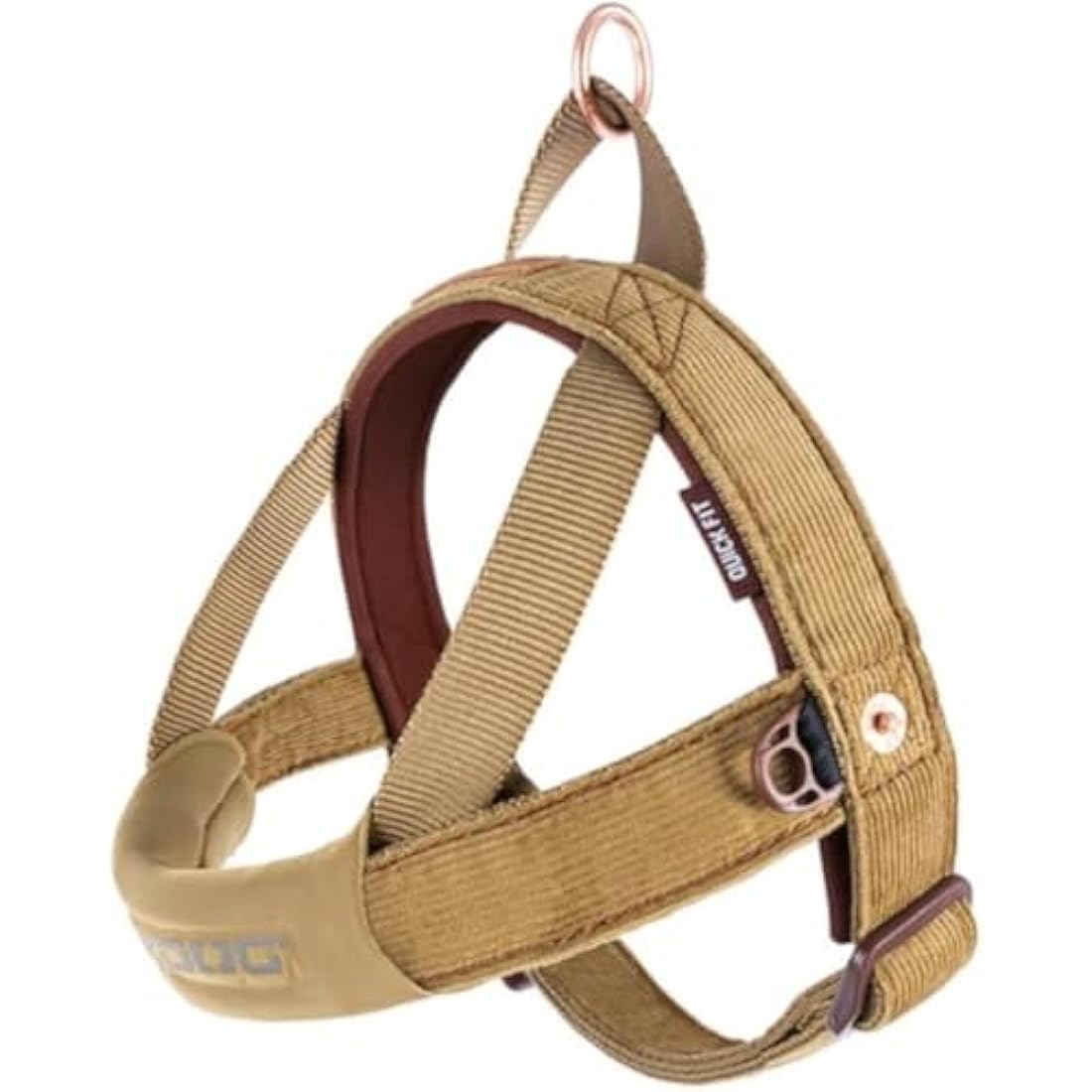 EZYDOG Quick Fit Dog Harness | Dog Harness, Reflective Stitching, Water Resistant Materials, No Pull (Corduroy, Black, Large)