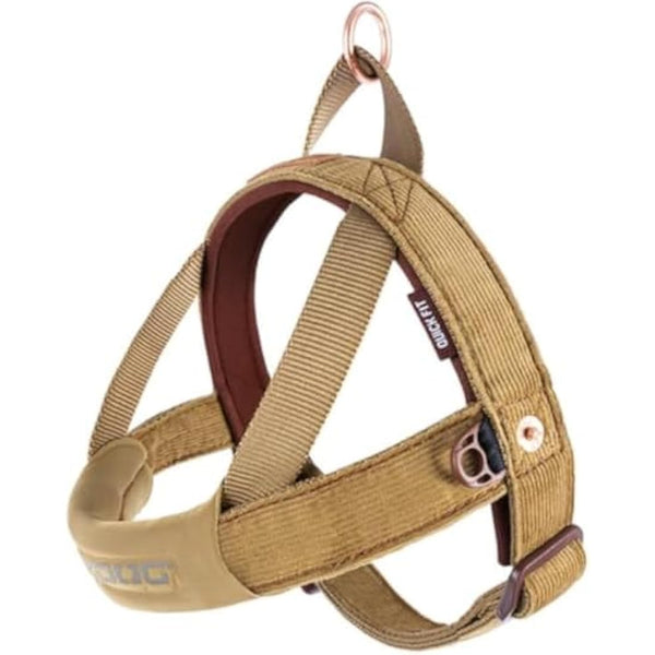 EZYDOG Quick Fit Dog Harness | Dog Harness, Reflective Stitching, Water Resistant Materials, No Pull (Corduroy, Black, Large)