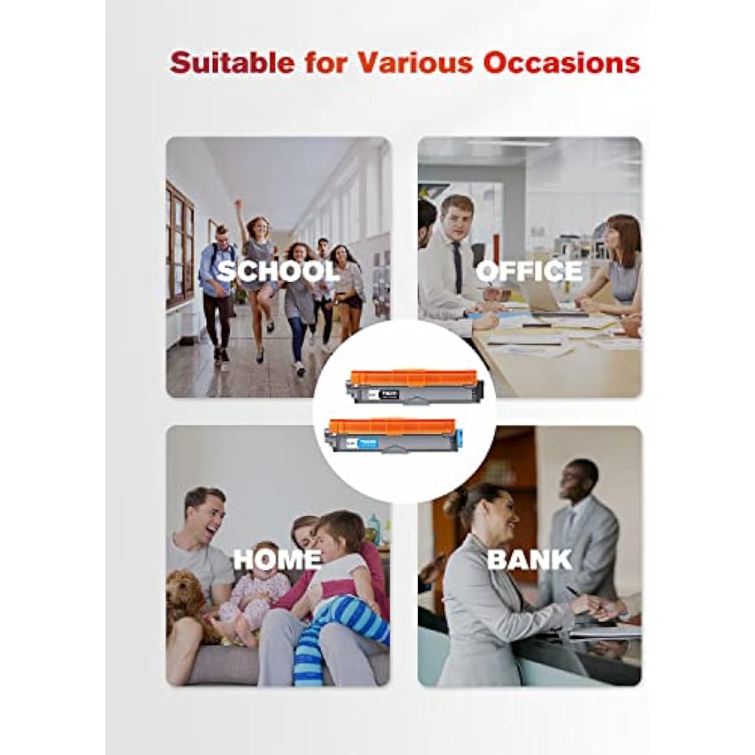 ejet 5 Pack TN241 TN245 Toner Cartridges for Brother TN-241 TN-245 Compatible for DCP-9020CDW DCP-9015CDW HL-3140CW HL-3150CDW HL-3170CDW MFC-9330CDW MFC-9340CDW (2 Black/1 Cyan/1 Magenta/1 Yellow)