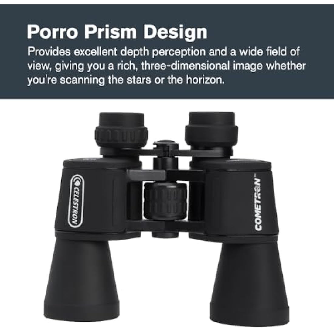 Celestron 71198 Cometron 7x50 Porro Prism Binoculars, Black