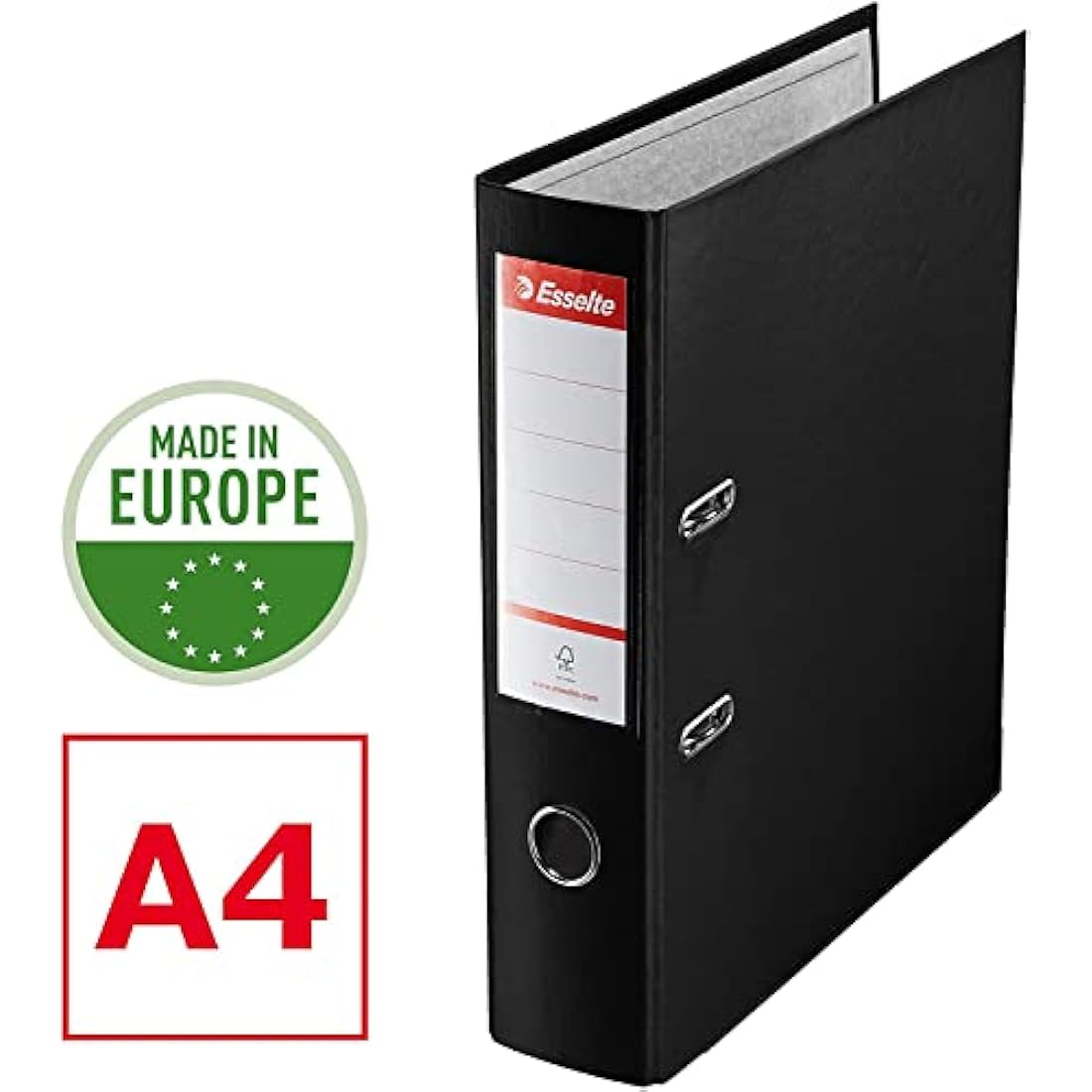 Esselte A4 Lever Arch Files, Red File Folders 624292, 3 Count (Pack of 1)