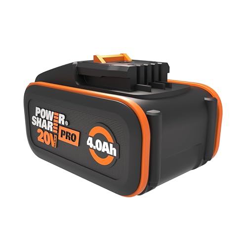 WORX WA3644 PowerShare Pro 20V 4.0Ah High-Capacity Battery with Battery Management System & Intelligent Power Control
