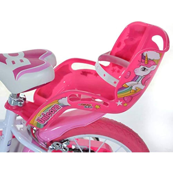 Dino Bikes 144R-UN Unicorn 14" Bicycle 14'', White & Pink