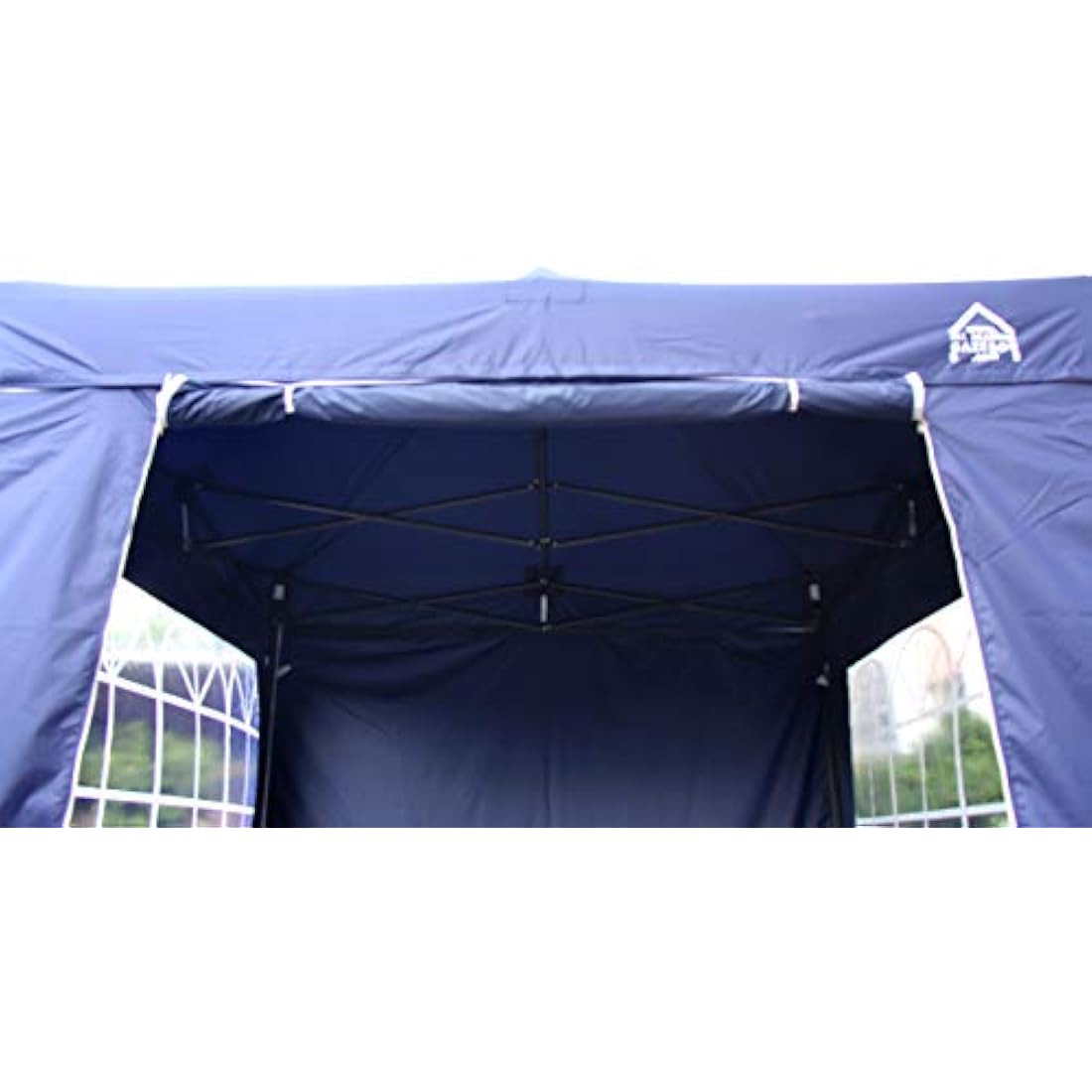 All Seasons Gazebos | 2.5x2.5m Fully Waterproof, Heavy Duty Pop Up Gazebo | 4 Side Walls & Accessory Pack (Navy Blue)