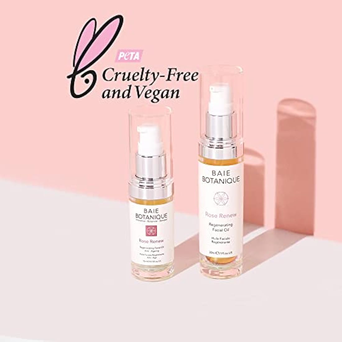 Baie Botanique Anti-Ageing Facial Oil 15ml - Rose Absolute, Camelia, Borage, Evening Primrose, Abyssinian & Amla Oil - 100% Natural, 90% Organic