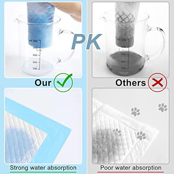 RCruning-EU 50 PACK Puppy Training Pads for Dog Pet Pee Absorbent Toilet Pee Wee Mat Anti Slip Leakproof (60 * 45CM)