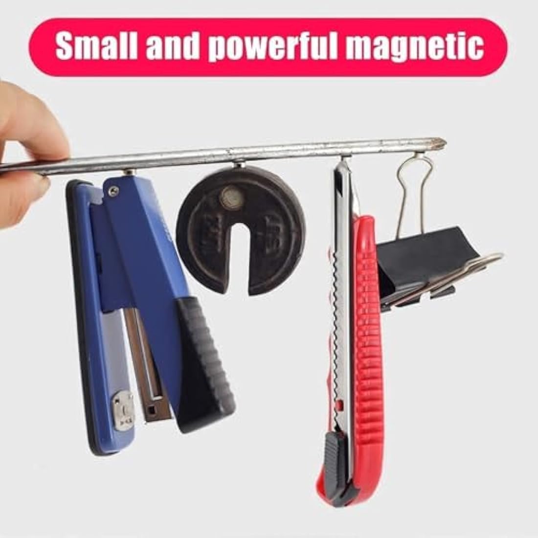 FINDMAG 100 Pack Magnets, 10 mm x 2 mm Fridge Magnets, Strong Small Magnet, Strong Whiteboard Magnet, Tiny for Adults, Magnetic Flat for Home, Office, Whiteboards, Crafts, Tools, DIY